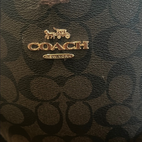 Coach dark brown and Black Crossbody and shoulder Bag 13”x12” - Picture 12 of 15